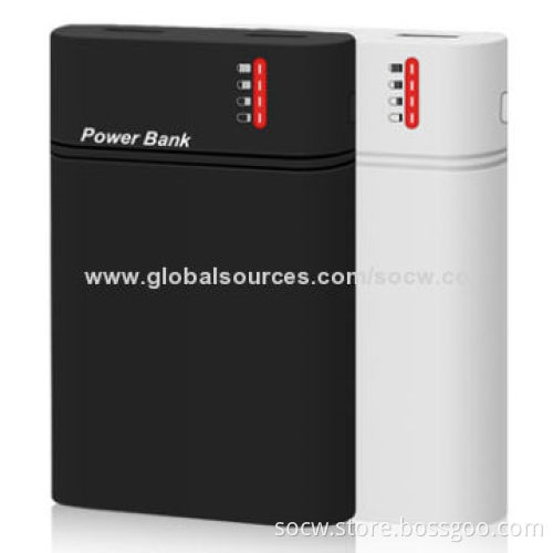 8,400mAh High-quality Portable Power Banks with Dual USB, LED Flashlight and 4 Indicators